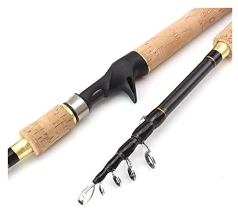 caihuashopping Angelrute Profi Angelrute Spinnen Angelrute M Power Hard Teleskop-Kohlefaser-Reiseraum-Holzgriff Angeln Rute (Color : Casting Rod, Length : 2.7 m)