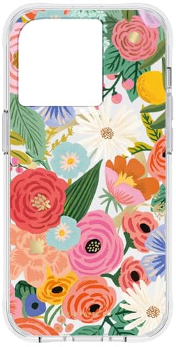 Rifle Paper Co. iPhone 14 Pro Case [Compatible with MagSafe] [10FT Drop Protection] Cute iPhone Case 6.1 with Floral Pattern, Anti-Scratch Tech, Shockproof Material, Slim Fit - Garden Party Blush