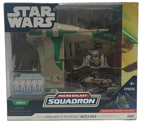 Star Wars Pack de combat de la Grande Armée de la République LAAT Gunship Micro Galaxy Squadron (4 versions différentes – Sélection aléatoire par le vendeur)