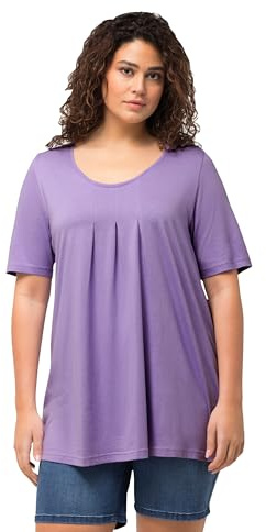 Ulla Popken Damen Shirt Blauer Flieder 62+