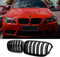 Hengjiayao E90 E91 Nieren Schwarz Kühlergrill Streifen für BMW 3er Nieren Schwarz Grill Glanz Doppelsteg Sport Kühlergrill 2009-2012 (For 3er E90 2009-2012)