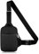 MUNSKT Sling Bag, wasserdichte Umhängetasche, leichter Brustrucksack mit Reißverschluss, verstellbarer Riemen, für Herren und Damen, Outdoor-Sport, Reisen, Wandern, Camping, Radfahren, Schwarz ,