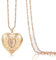 JewelryWe Herz Medaillon Halskette Damen: Herz Foto Medaillon zum Öffnen Photo Bilder befüllbar Amulett Blumen Muster Anhänger mit 45cm Kette Gold Geschenk für Mutter Tochter Freundin