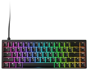 ENDGAME GEAR KB65HE Gaming-Tastatur, ANSI US - Hall-Effekt-Technologie, Gateron KS-37B Schalter, Aluminiumgehäuse, Ducky Doubleshot PBT-Tastenkappen, RGB-Beleuchtung, EGG-KB65HE-GUS