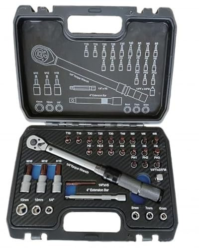 Stahl-Faust Drehmomentschlüssel 5-25 Nm 32 teiliges Set für Fahrrad E-Bike Pkw usw