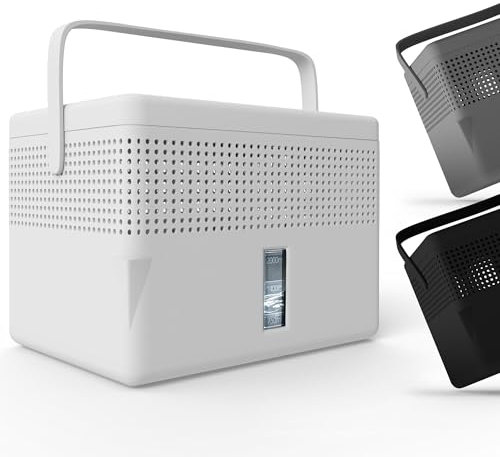 BonAura® AirOne Max Luftentfeuchter ohne Strom bis 33m² I 360° Belüftung I Raumentfeuchter mit Ausgießer & 980g Luftentfeuchter Granulat I Schimmel- und Geruchsschutz I Raum Entfeuchter Keller