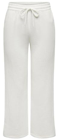JDY Damen Hose Mit Weitem Bein Und Hohem Bund Und Seitentaschen Jdytheis Life Wide Pant WVN Noos