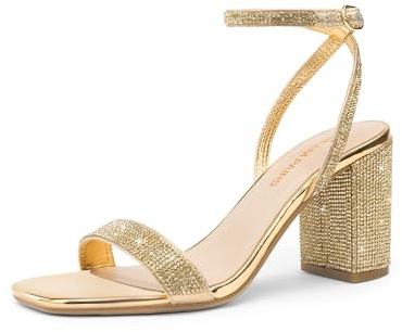 DREAM PAIRS Women's Heeled Sandals,Size