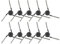 (10 Piezas) X50 Ultra Cepillo Lateral Pieza De Repuesto Para Dreame X40 Ultra X50 Ultra L40 Ultra Mova P50 Ultra P50 Pro Ultra P10 Pro Ultra Robot Aspirador, Accesorios De Cepillos De Esquina