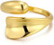 ALEXCRAFT Gold Ringe für Damen Herren, 14K Vergoldet Sterling Silber 925 Ringe Einfacher Offen Verstellbare Ringe Gold Klobig Chunky Dick Groß Träne Wassertropfen Finger Daumen Umarmen Ringe Gold