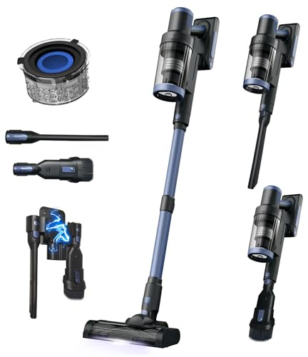 Bolan-Tech Cordless Vacuum Cleaner, 30KPA 350W Powerful Suction with 3 Modes, LED Touch Screen, Max 45min Runtime, Anti-Tangle Wireless Vacuum Cleaner for Home/Carpets/Hardwood Floors
