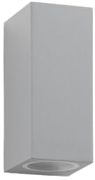 Lucande Wandleuchte außen Xava (Modern) in Alu aus Aluminium (2 flammig, GU10) - Außenwandleuchten Wandlampe Led Außenlampe Outdoor für Außenwand/Hauswand Haus Terrasse & Balkon