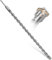 Foret SDS Plus BAUBECK 30 mm x 600 mm - Foret béton/pierre, acier 40CR, 4 coupes, SDS Plus 30 mm, foret maçonnerie haute précision