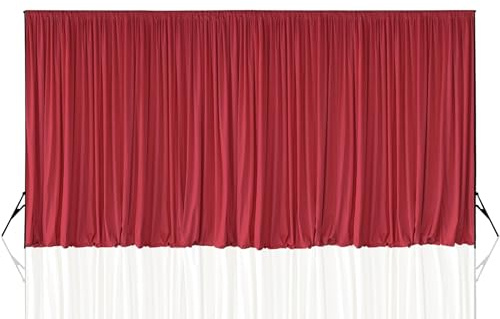 Event Decor Shop Red Velvet Backdrop Photography Background 3x6M | 190GSM 100% Polyester Washable Curtain for Studio Photography, Video Filming, Stage Events, Weddings & Trade Shows