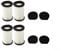 Snowchecking Kit de filtros para Cecotec para Conga Thunderbrush 520 550 560 E para Handyforce piezas de repuesto 4 filtros 4 esponjas