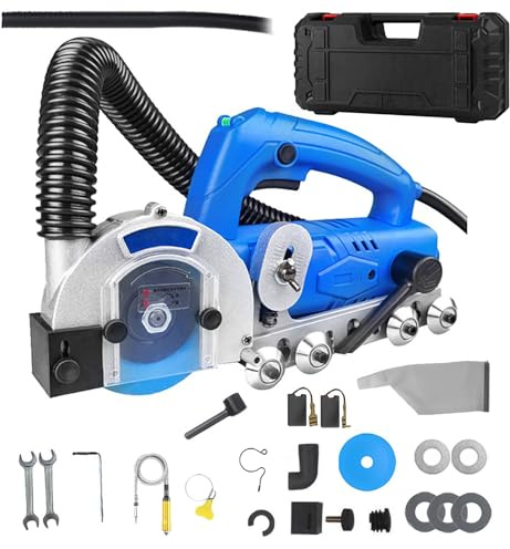 Pulitore elettrico per giunti di piastrelle, macchina portatile per la pulizia dei giunti di piastrelle con profondità regolabile, fessura per la pulizia delle fessure delle(1200W)