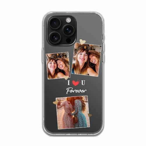 Personalisierte, transparente weiche Hülle für iPhone 17, 16, 15, 14, 13 Pro Max, mit individuellem Namen