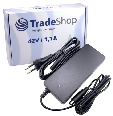 Trade-Shop 42V 1,7A Netzteil/Ladegerät/Ladekabel kompatibel mit Segway Ninebot F25 F25E F30D F40 F40D F40E D28 D28D G30 G30LD KickScooter