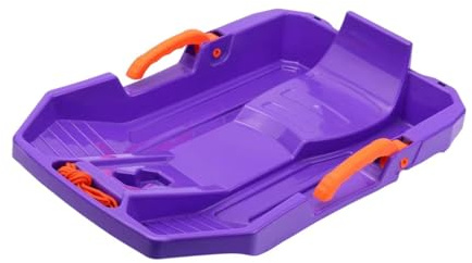 DimyFew Schlitten für Kinder mit Bremse Und für Schnee Und Sand, Lila