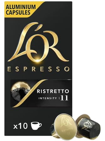 L'OR - Café Capsules Ristretto Intensité 11 Compatible Nespresso | Savoureux et riche en arômes | Pour un moment gourmand | la boite de 10 capsules | LOT DE 3