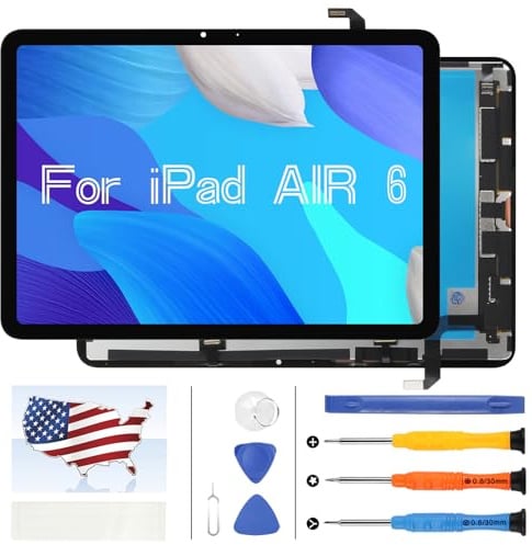 Schermo di ricambio per iPad Air 6a generazione da 11 pollici LCD Display per iPad Air 6 6th 11 pollici (2024) M2 A2902 A2903 A2904 LCD Touch Screen Digitizer Vetro Montaggio completo con strumenti