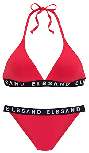 ELBSAND Triangel-Bikini | elastisches Band mit Markenschriftzug, herausnehmbare Cups, etwas knapper geschnitten aus trageangenehmem Material
