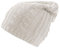 noTrash2003 Beanie Hat Strickmütze mit Zopfmuster Warmer Long Beanie Wollmütze Mütze Wintermütze Damenmütze Herrenmütze (Wollweiss)