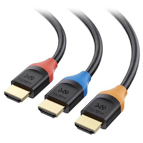 Cable Matters3-Color-Pack, 10 Ft High Speed HDMI Cable [Newest Standard]