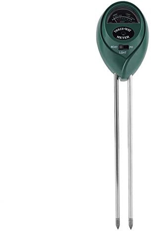 Fdit 3 in 1 Bodentester, Feuchtigkeitssensor, Messgerät für Boden, pH-Wert, Sonnenlicht für Haus, Garten, Rasen, Bauernhof, fördert gesundes Wachstum von Pflanzen
