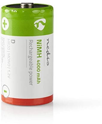 Wiederaufladbarer NI-MH-Akku D - 1.2 V DC - 4000 mAh - vorgeladen - 2-Blister - HR20 - Grün/Red