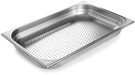 Lacor 66117Z - GN - Behälter perforiert 1/1, Edelstahl, 530x325 mm | Aus lebensmittelechtem Edelstahl gefertigt; hohe Korrosionsbeständigkeit und Haltbarkeit im täglichen Gebrauch