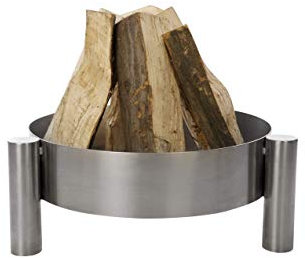 Feuerschale Feuerkorb Terrassenofen Grillfeuer Grillschale Feuerstelle Klöpperboden Garten Terrasse (60cm Edelstahl Feuerschale)