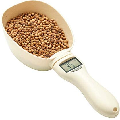 Hikaka Portable Precise Pet Food Measuring Scoop Weighing Scale Cup, Dog Bird Cat Kitchen Feeding Food Water Bowl Spoon