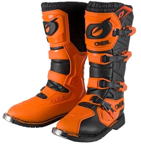 O'NEAL | Stivali Motocross | Enduro Moto | Comfort grazie al manicotto Air-Mesh, quattro fibbie, materiale sintetico di alta qualità | Stivali Rider Pro | Adulto | Arancione | Taglia 42
