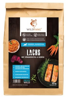 Wildfang® Trockenfutter für Hunde 6kg – Premium Hundetrockenfutter mit Lachs, Getreidefrei & glutenfrei, mit natürlichen Zutaten, ohne Zuckerzusatz, Welpenfutter trocken für Hunde – 1er Pack