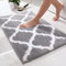 Homaxy rutschfest Badematte Badezimmerteppich Waschbar Hochflor Badteppich Flauschige Mikrofaser Badvorleger- 50 x 76 cm, Grau
