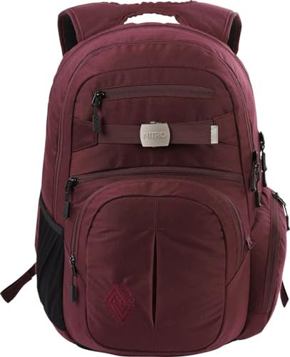 Nitro Hero Pack / großer trendiger Rucksack Tasche Backpack / mit gepolstertem Laptopfach und weiteren tollen Features / Schoolbag / Schulrucksack / 37L / Wine