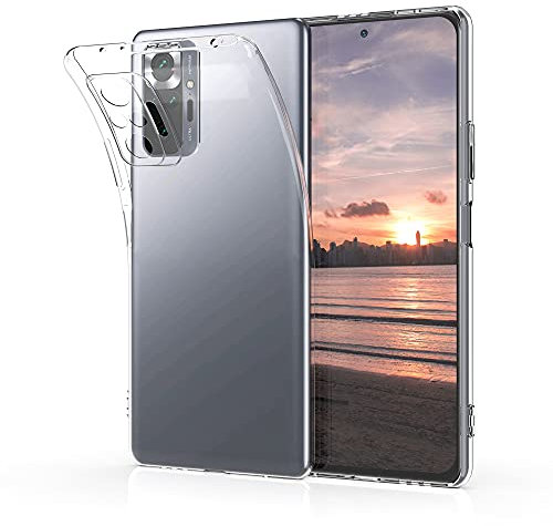 kwmobile Case Compatible with Xiaomi Redmi Note 10 Pro - Clear Case Soft Slim Flexible Protective TPU Phone Cover - Transparent