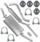 Schalldämpferset Auspuffanlage Auspuff für VW Golf 1 I 1.5 1.6D, W Scirocco 2 II 1.5