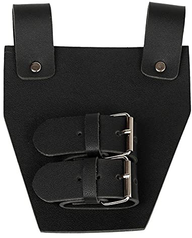 Linghe Vintage europäischen mittelalterlichen Renaissance Ritter Gürtel Schwert Holster Tasche Schwert Dolch Kostümzubehör (Schwarz)