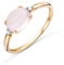 MIORE Ring Damen Rosé 9 Karat / 375 Gold Roser Quarz mit Diamant Brillianten (50)
