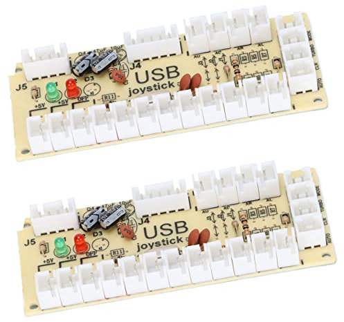 Zero Delay USB Encoder, USB zu Joystick Button with 2.8mm Button Wire and 5Pin Joystick Cable, für PC Kampfspiele für MAME für Retro