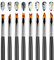 Hanyousheng Brush for Nails, Nail Art Brush Set, 8 Pieces Floral Nail Design Brushes, Gradient Brush Set, Professional Painting Nails Brush for DIY Nail Art Design