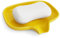Porte-savon multicolore en céramique pour cuisine ou salle de bain, facile à nettoyer, auto-drainant, garde le savon sec (jaune)