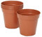 Muddy Hands Pack of 5 Terracotta Plastic Plant Pots Outdoor Garden Round Nursery Herb Flower Planters (18cm)