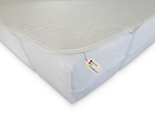 Dukal | Molton-Auflage mit Eckgummi | 120 x 220 cm | aus hochwertigem Kalmuck-Molton | 100% Baumwolle | Gewicht ca. 440g/m² | Made in Germany