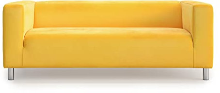 MASTERS OF COVERS Ersatzsofabezug für IKEA Klippan 2-Sitzer, Klippan 2 er Sofabezug, Loveseat, Sofa Überzug, 180 cm x 85 cm x 58 cm (Sonniges Gelb, Velvet)