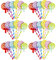 HAOBIN Lollipop Kuchen Topper Tortendeko 60 StüCk Cupcake Toppers Dekoration Tortendeko Geburtstag Cake Topper Tortendekoration Diy-Kuchendekoration,Hochzeit,Geburtstag, Dekoration, 6 Farben