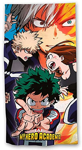Bones My Hero Academia Mikrofaser-Handtuch, Jugend Unisex, Mehrfarbig (mehrfarbig), Einheitsgröße