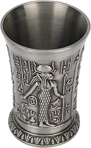 GobletVintage Bronze Wine Cup Brass Handmade Gaufré Golden Wine Cup European Royal Calice Egypt Style Wine Cup Metal Goblet Art Craft Décoration Cadeau for la fête Anniversaire de mariage(Antique)2 (